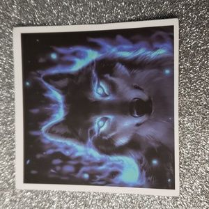 ART NATURE WOLF Fire waterproof Sticker